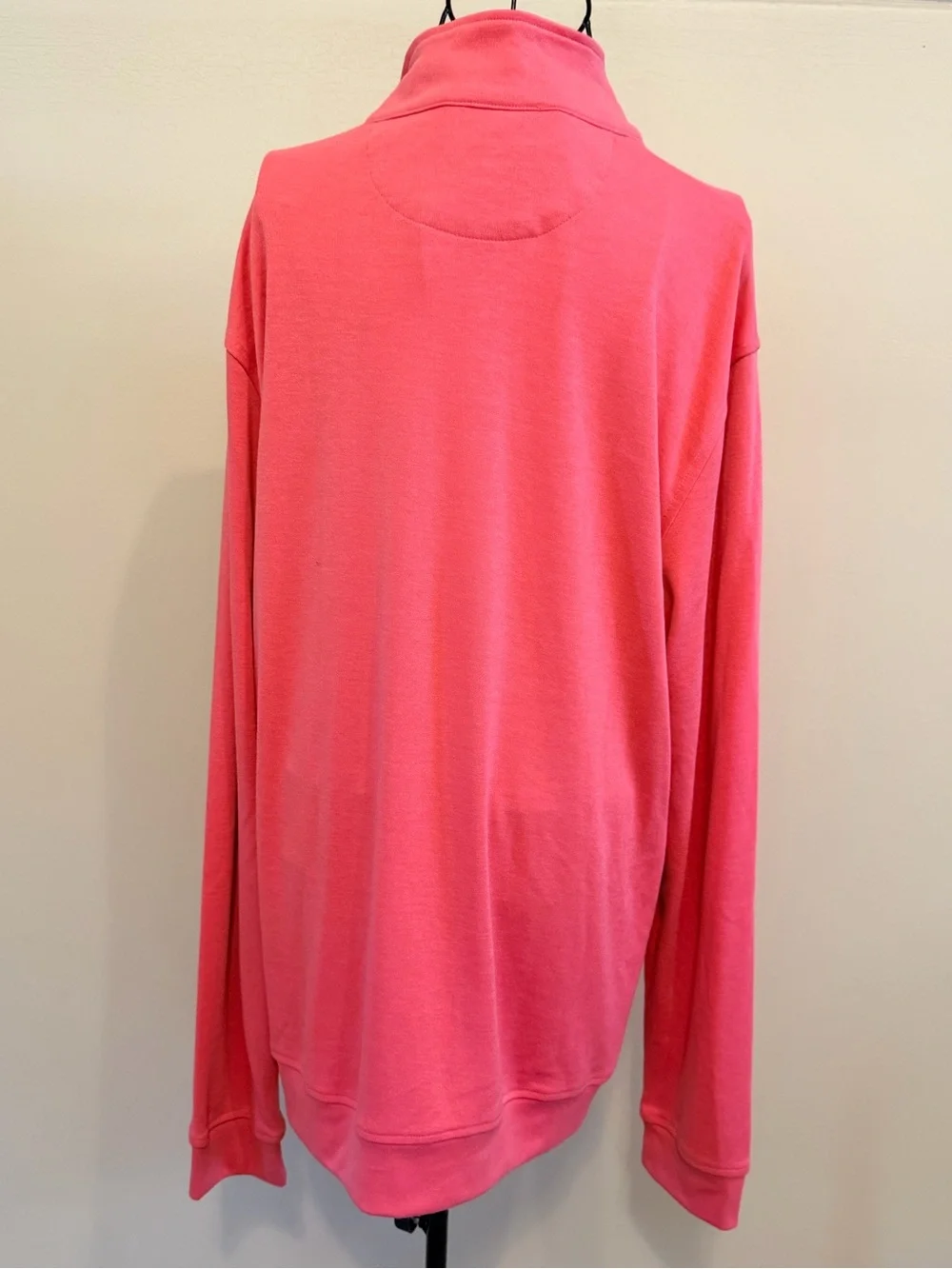 Simply Southern Pink Solid 1/4 Zip Mock Neck Pullover Woman's XL Long Sleeve